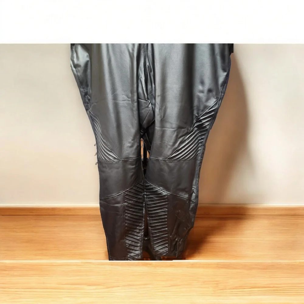Women's Livi Active Leather look Leggings, Size 26/28, Black